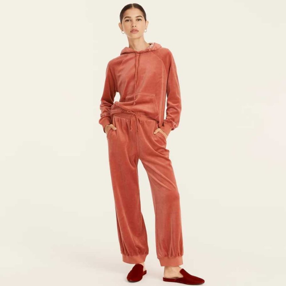 New XL J Crew relaxed velour jogger pant in Burnished Barn